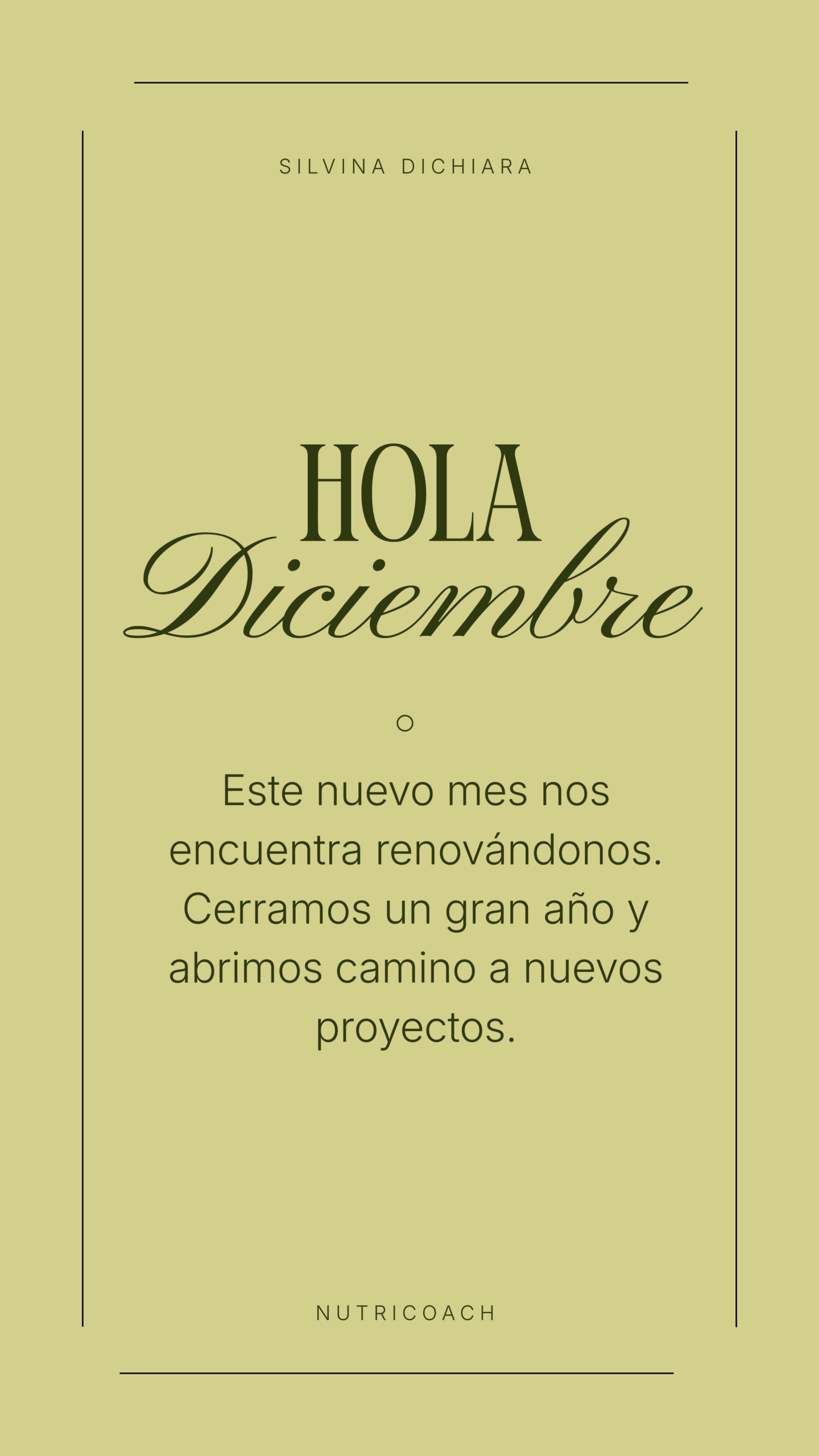 ¡Hola Diciembre!